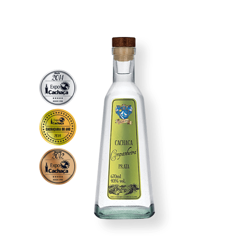 Cachaça Companheira Prata.
